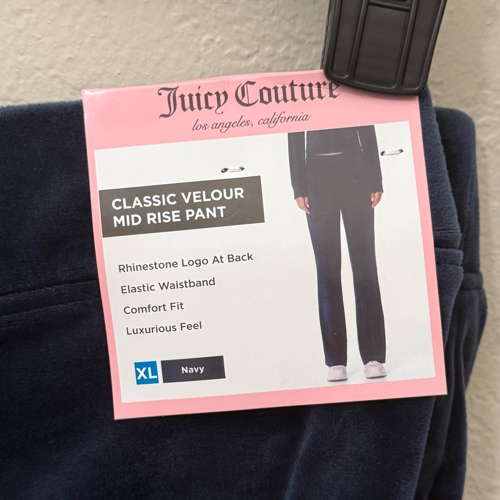 Juicy Couture Classic Velour Mid Rise Pants - Picture 2 of 5